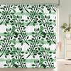 Plants Tree Leaves Shower Curtains With Hooks Home Decoration For Floral Bathroom Curtain Polyester Fabric Bath Curtain