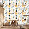 Wallpaper Animals Crocodiles Lions and Palm Trees for Living Room and Bedroom 50x1000