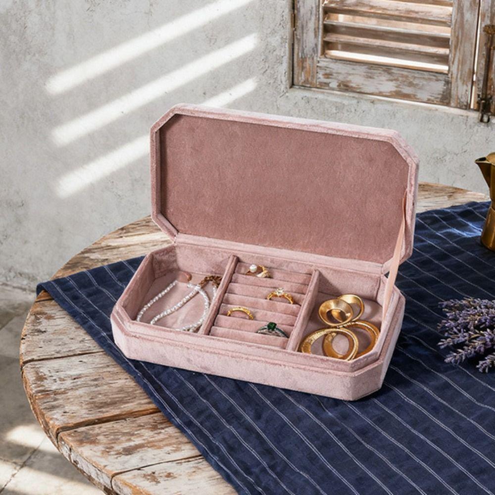 Schmuckverpackungsbeutel mit großer Kapazität Ringe Halskette Quadratische Schmuckschatulle Schmuckaufbewahrungskoffer Urlaub