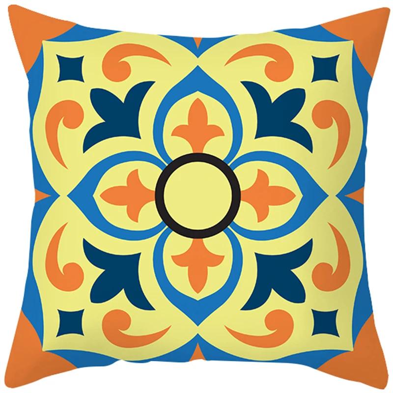 Peach Skin Hug Pillowcase Nordic Simple Color Pattern Sofa Cushion Cover Office Cushion Pillow Case To Customize