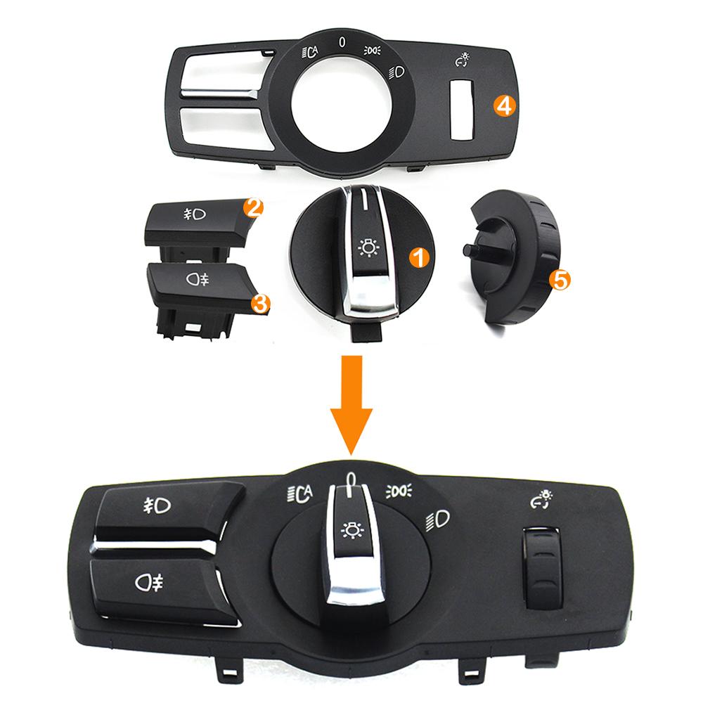 Headlight Switch Button Light Control Panel Fog Light Switch For BMW 5 6 7 Series X3 X4 F02 F10 F18 F07 F06 F25 F26 61319192744