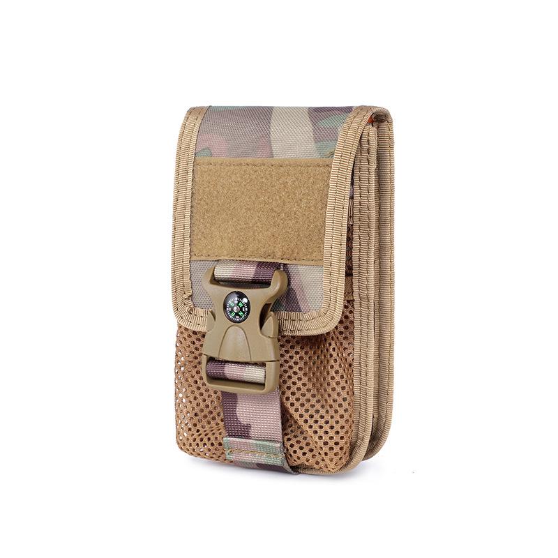 1000D Taktische 7-Zoll-Kompass-Doppellagen-Handytasche Molle Outdoor-Jagd-Kompass-Hüfttasche Sport Langlebige Handy-Gürteltasche