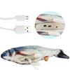Cat Toy Fish Plush Interactive Simulation Fish USB Funny Durable Bite Kitten Toy Interactive Electric Cat Chew Toy Accessories