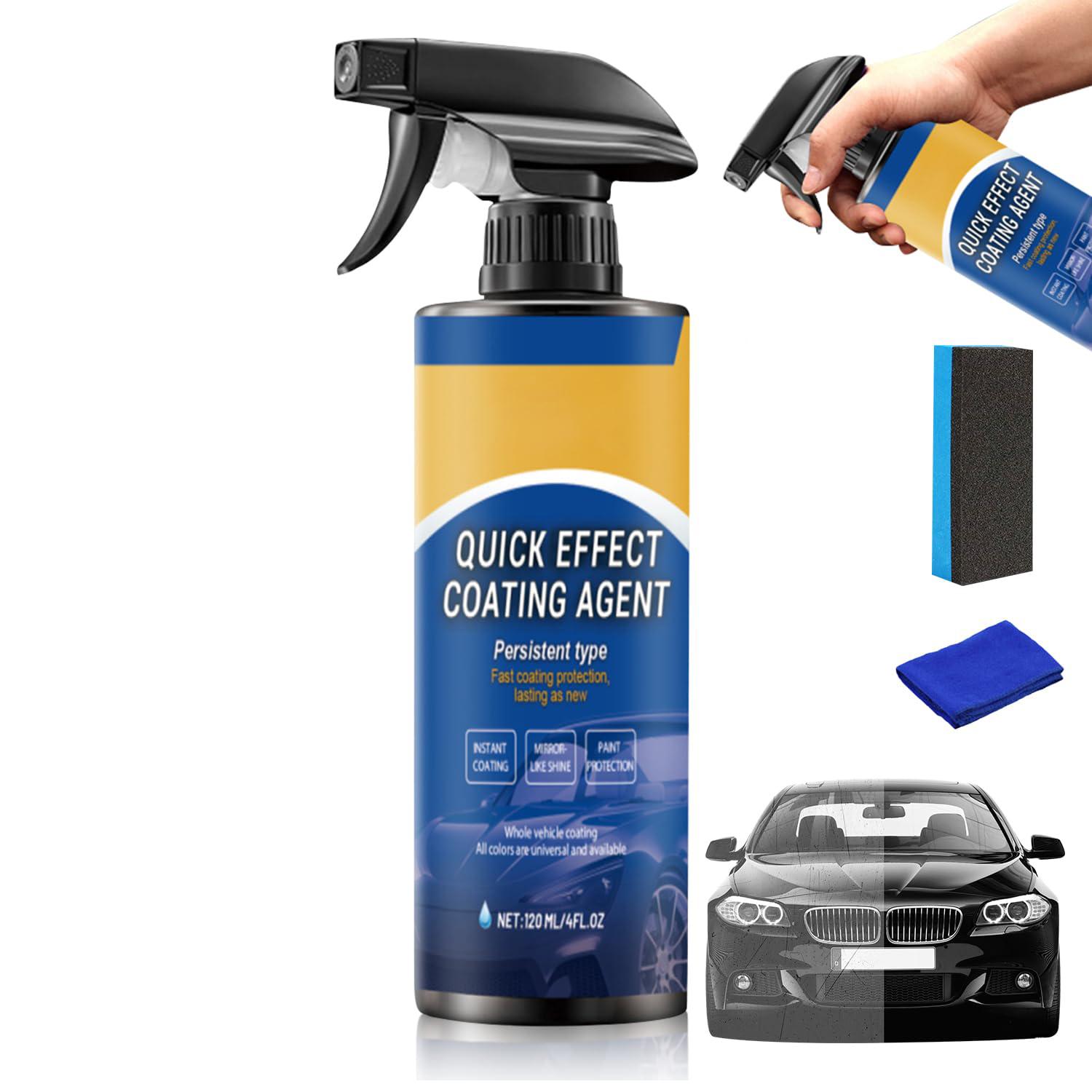 1/2pcs Car Coating Spray, Quick Effect Coating Agent, 2025 New Quickly Coat Car Wax, Car Scratch Wax Polish Spray Waterless Wash 1PCS