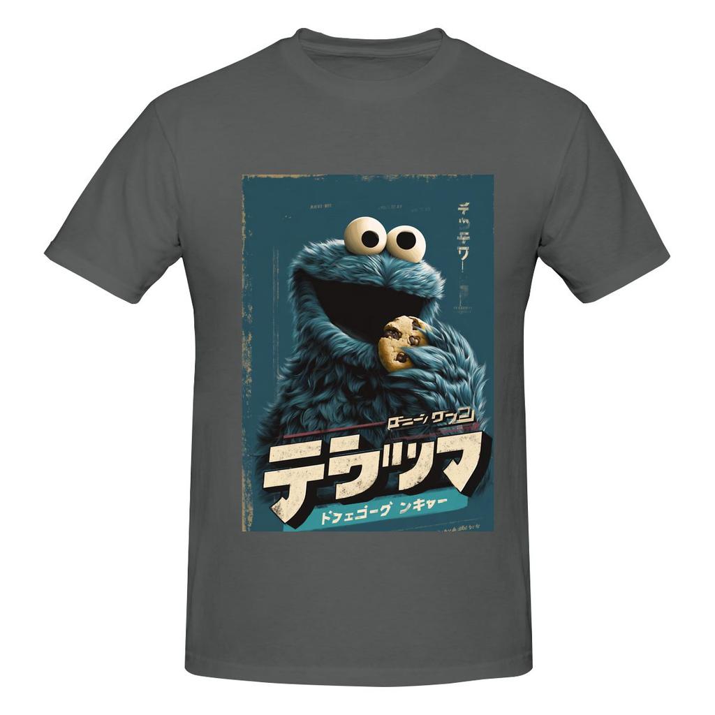 Vintage Blue Cookie Monster Travel Tshirt Niche Sweet Cool Sweatabsorbing And Quickdrying Tees
