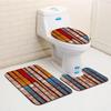 Toilet Floor Mat Three-Piece Bathroom 3-Piece Carpet Doormat Mat