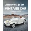 1/32 Alloy Die Cast Benz 500K Car Model Simulation Sound Light Retro Car Toy Ornaments Boys Birthday Gift Christmas Halloween