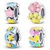 S925 Silver Glowing Star Pendant DIY Bracelet Accessories 925 Silver Beads Luminous Jewelry