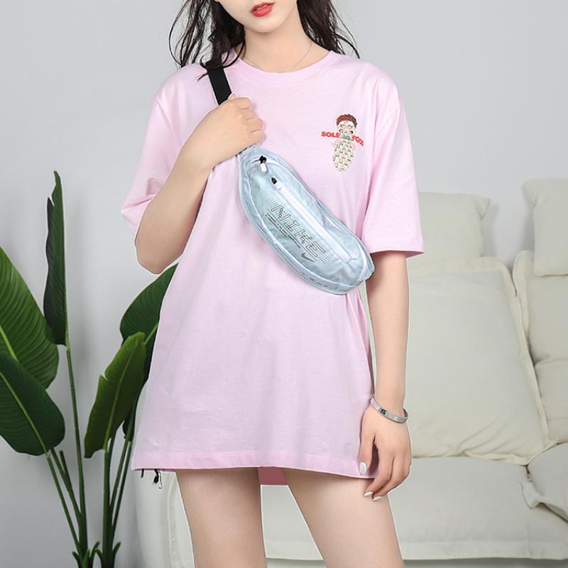 Nike Polyester Fanny Pack Regular Unisex Light Blue Gray Casual CV1113-465