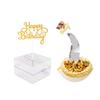B97A-3X Cake Money Box Set, Money Pulling Cake Making Mold,Cake ATM Money Box With Gold Glitter Happy Birthday Cake Topper