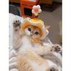 1pc Handmade Crochet Sun Hat For Pets, Suitable For Dogs And Cats Under 8kg