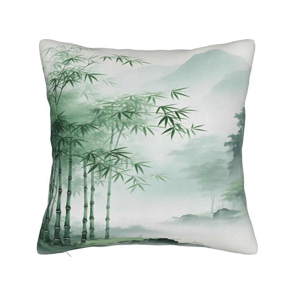 Pillow Cover Chinese Ink Painting Kawaii Pillow Case For Sofa Bedroom Home Decor Pillowcases