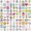 100Pcs Waterproof Holographic Stickers with Motivational English Phrases for Luggage Notebook Guitar Decoration