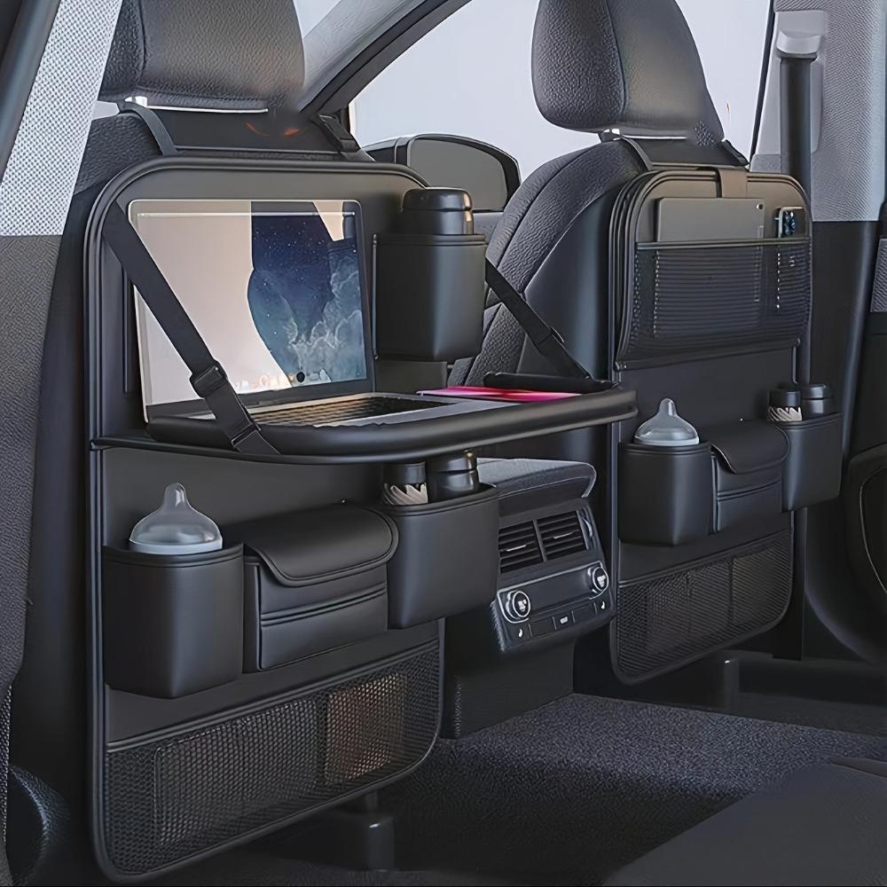 1Pcs Car Seat Back Organizer Storage Bag Foldable Tray Tablet Holder Tissue Box for Auto Back Seat Travel Accessories