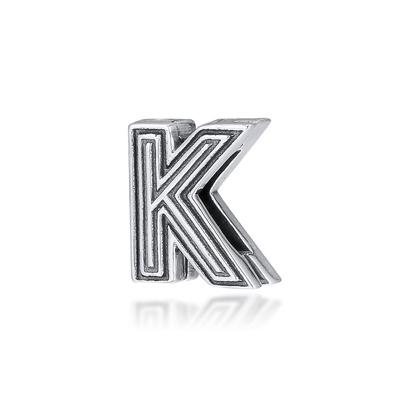 Reflexions Letter K Clip Charms 925 Sterling Silver Stopper Beads for Jewelry Making Fits Original Bracelet