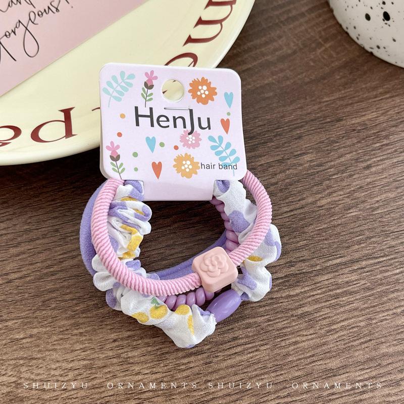 Super Immortal Butterfly Hair Rope Mori Imitation Crystal Durable Headrope Delicate Hair Tie Women's Rubber Band Hair Rope Headgear