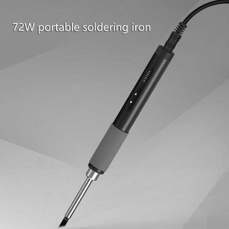 Industrial 72W Electric Soldering Iron Tool with Precisions Three Temperature Control LED Indicators and Metal Housing M68E