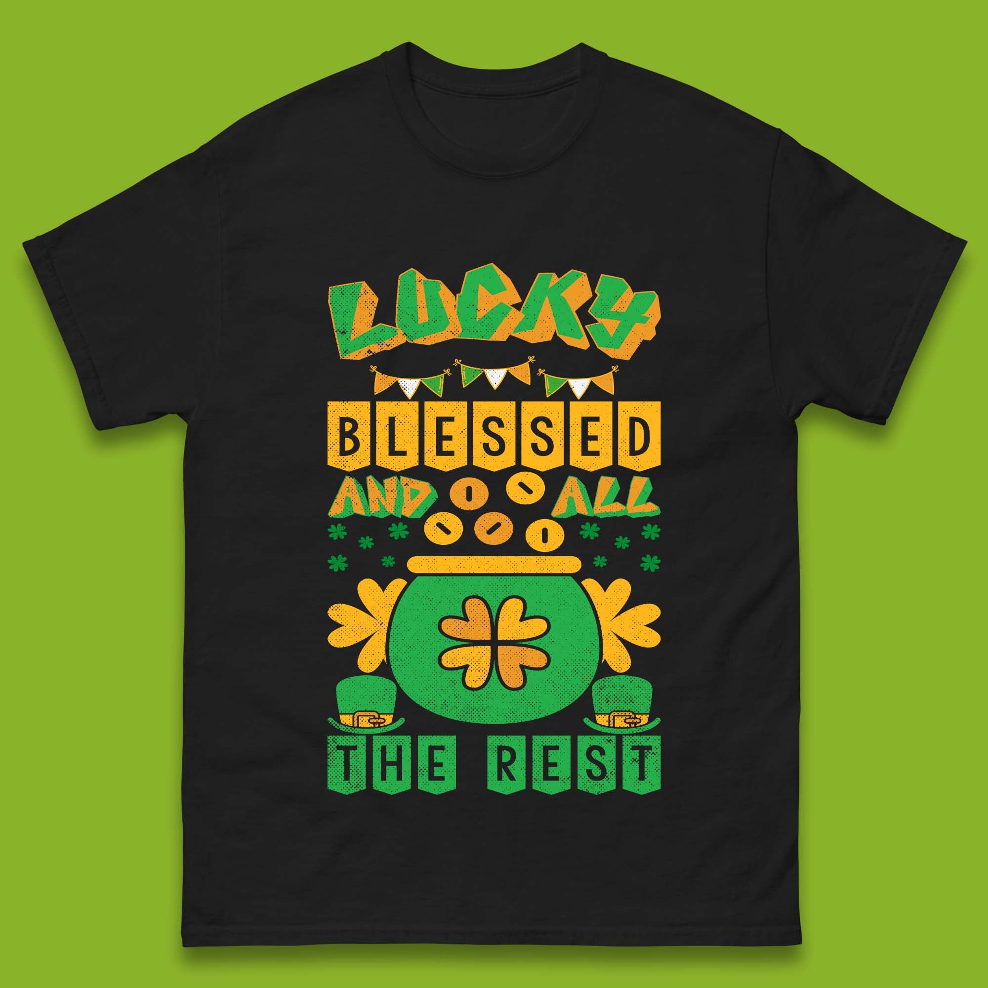 Lucky Blessed and All the Rest Mens T-Shirt Womens Tops Tees S