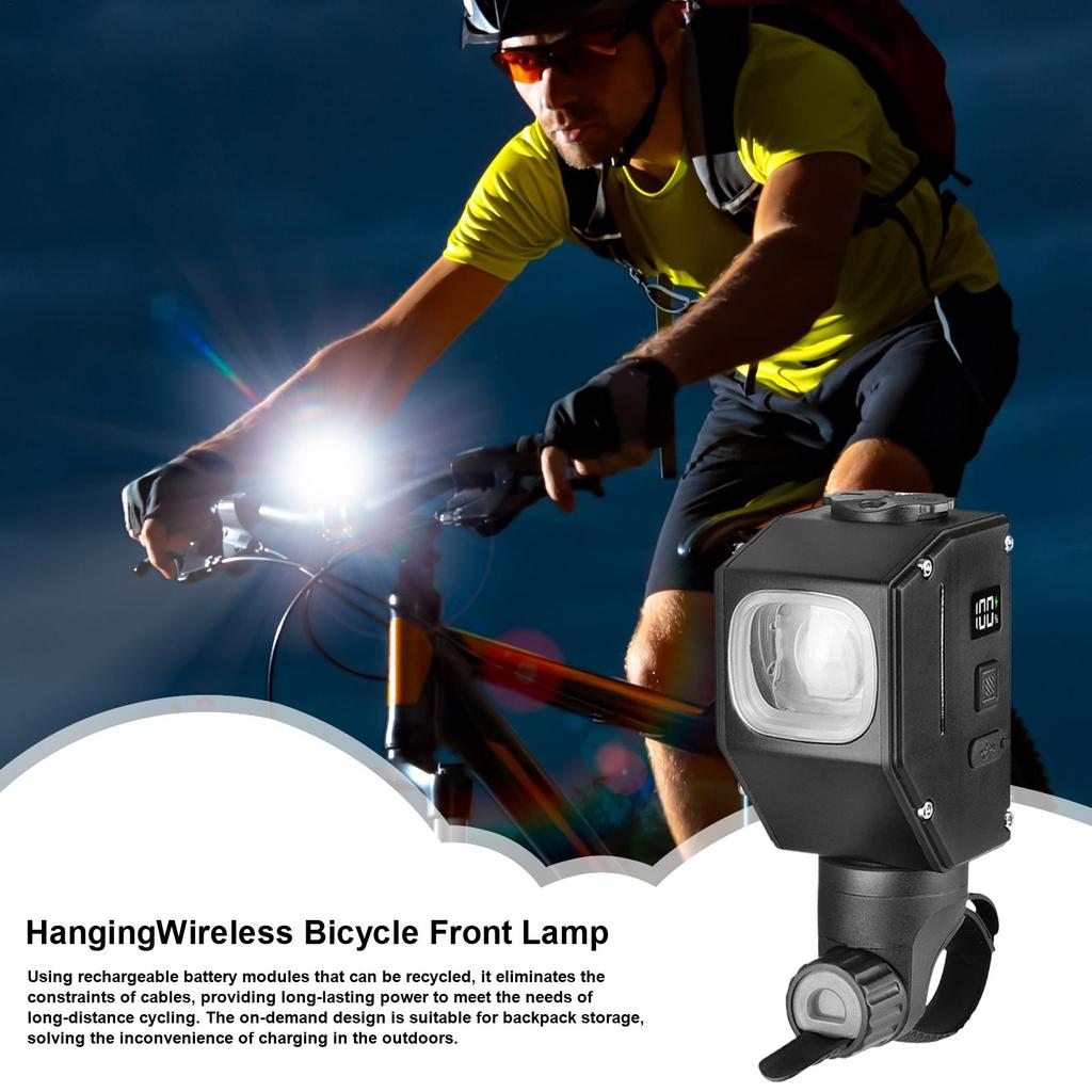Bicycle Lights Lamp Wireless 2000Lumen Front Bike Flashlight With 8 Modes For Cycling Night Kids Cruiser Scooter Skateboard