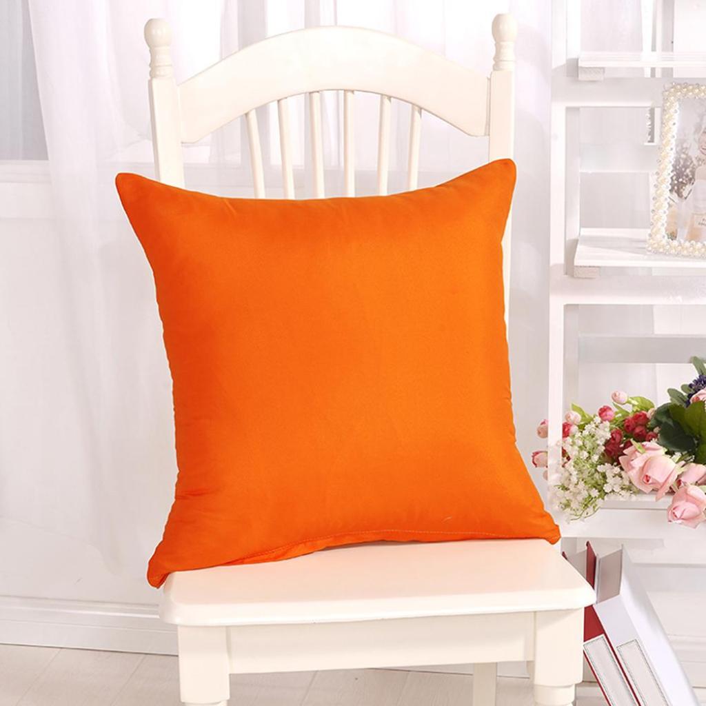 Solid Color Cushion Cover Simple Candy Color Throw Pillow Case For Sofa Solid Home Decorative