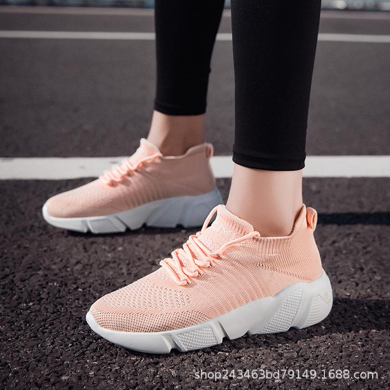 Unisex Lett Strikkesokk Sko med Skumsåle: Fasjonabelt og komfortabelt fritidssko