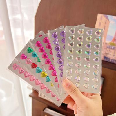 3D Faux Crystal Heart Sticker Self-Adhesive Easy To Apply Perfect for DIY Scrapbooking Journaling Supply