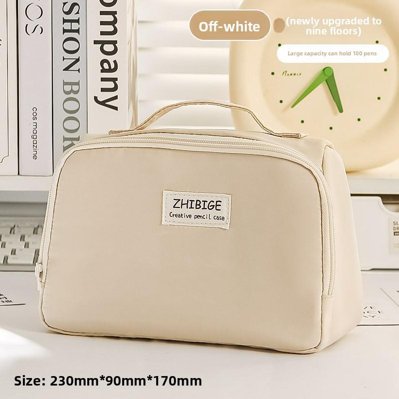 Stylish Large Capacity Pen Case With Durable Canvas For Students And Office Use