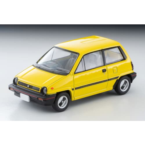 TOMYTEC LV-N272b Honda City R (Yellow) with Motocompo (1981 model)