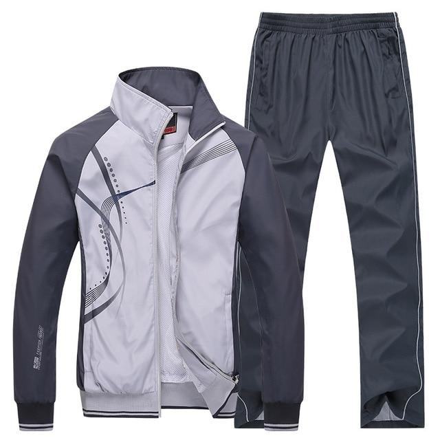 Ensemble de Vêtements de Sport pour Homme Printemps Automne Survêtement Ensembles Deux Pièces pour Homme