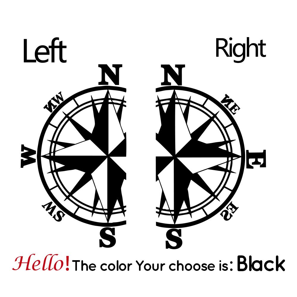 

Lage Размер Компас Автомобильная наклейка Самоклеящиеся съемные наклейки для багажника автомобиля Наклейка с царапинами Наклейки для украшения автомобиля 1 car2883-Right-S 28cm X 48 чёрный