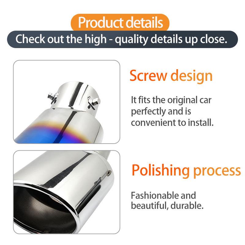 Adjustable Straight & Curved Car Exhaust Tip for Rayfang Cross, Binzhi 1.5, Old Model Reizhi, Enlang Yishen, XRV.