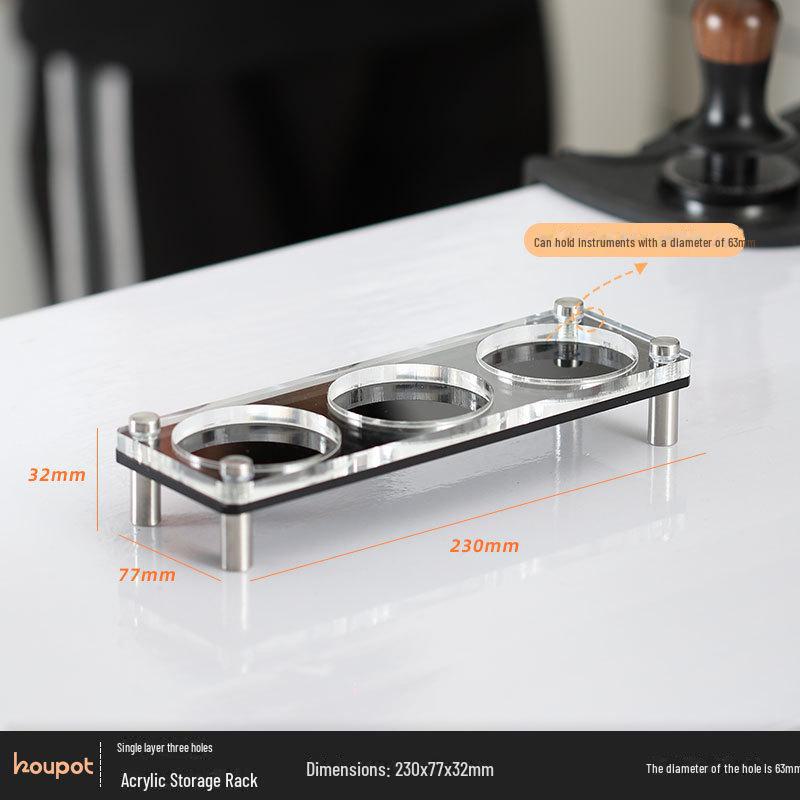 

Акриловая двухслойная подставка для кофейных принадлежностей 51/53/58 мм для темперов и распределителей порошка