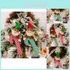 Festive Plush Elf Ornament Hanging Decoration For Christmas With Candy Cane Design