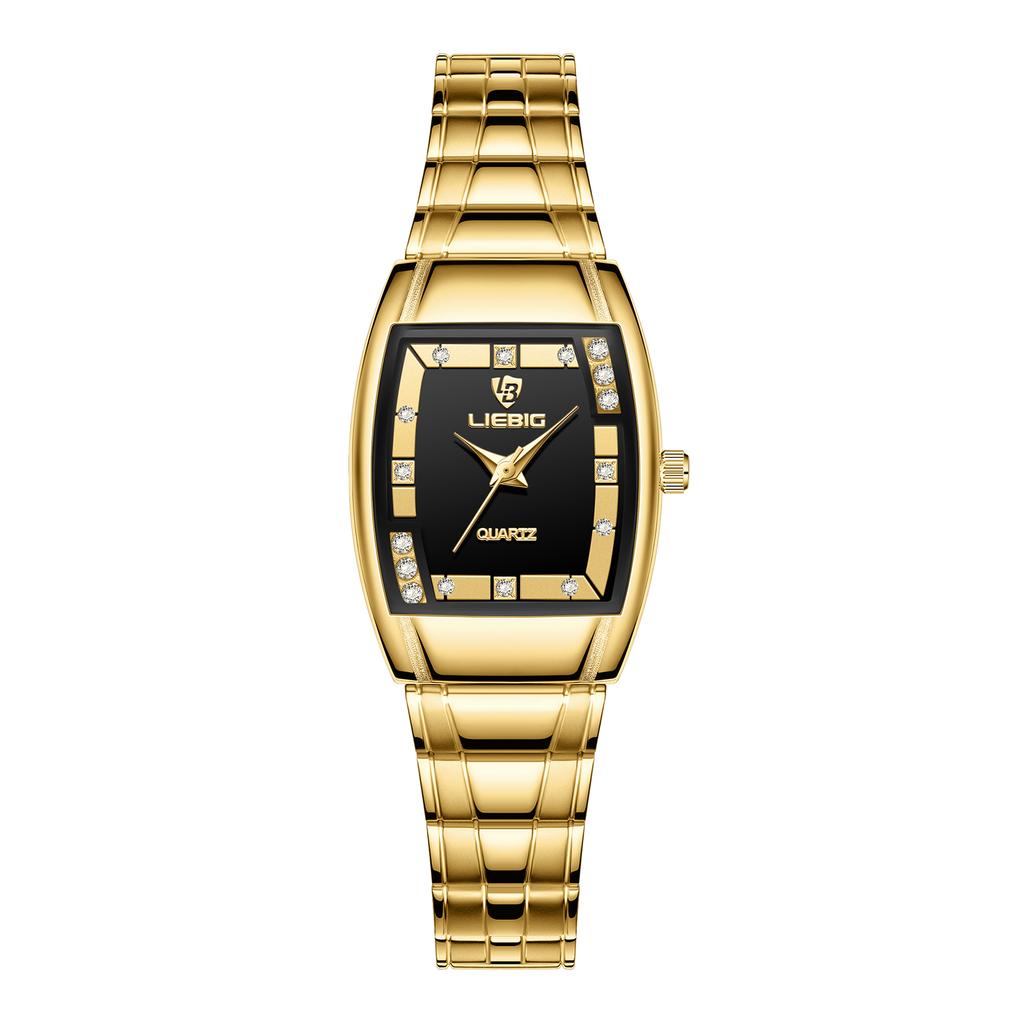 LIEBIG luxury Gold Stainless Steel Watches Women Clock Ladies Female Wristwatch female Relogio Feminino