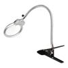 Lupa de Fixação 2X e 6X Lente Dupla Mangueira Flexível 2 LEDs Lupa de Clip com Luz