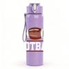 1PC American Football Simple Stripe Mark 750ml Color Plastic Water Bottle Leakproof Flip Straw Lid For Sports Office Home Use