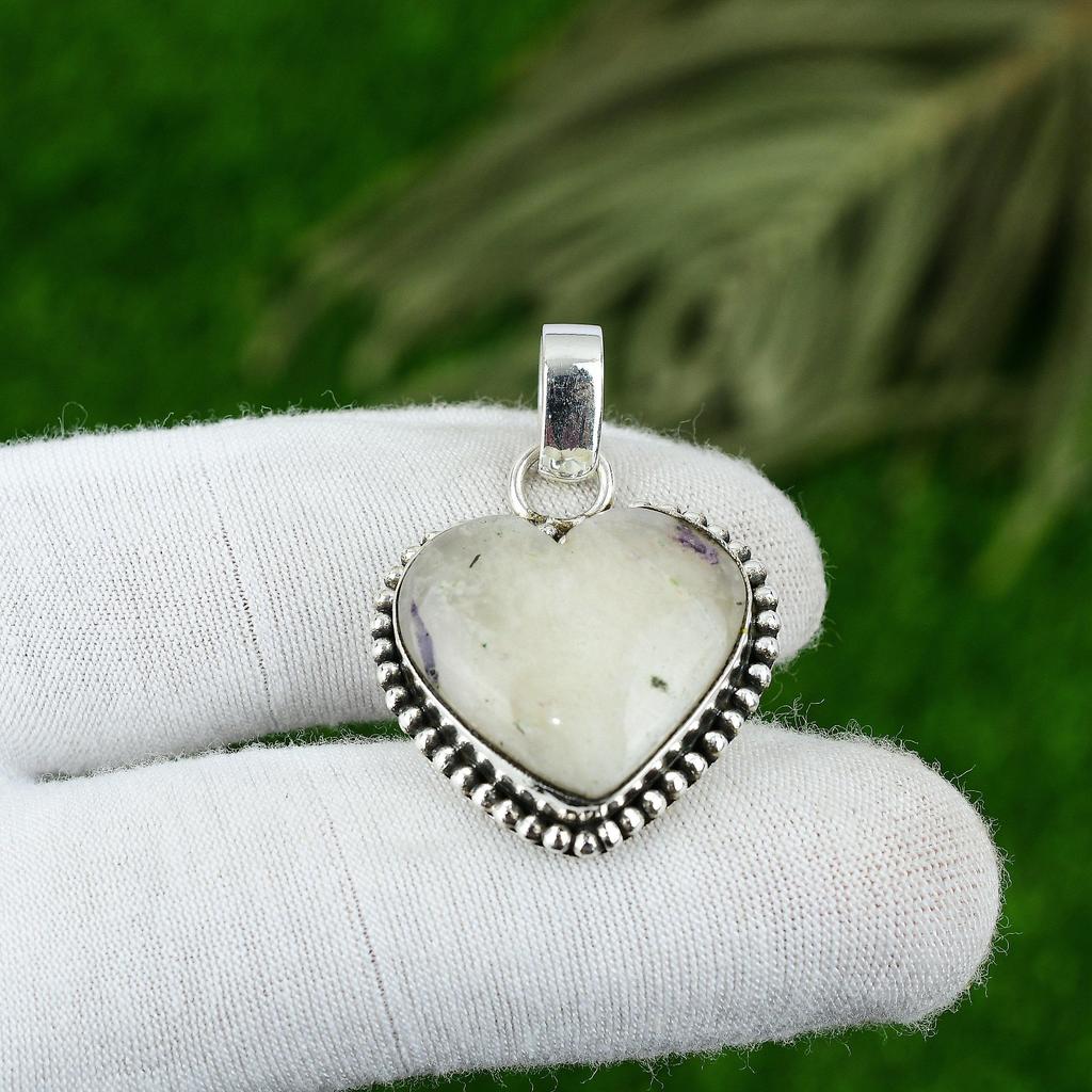 Natural Rainbow Moonstone Gemstone Jewelry 925 Sterling Silver Pendant For Girls