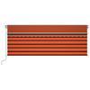 Automatic Retractable Awning with Valance 4.5 X 3 M Orange & Brown
