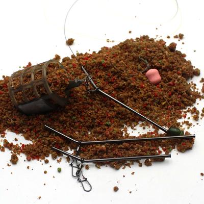6pcs Carp Fishing Accessories Method Feeder Bait Cage Anti-tangle Leger Booms With Hook Snap Swivels For Fishing Cage Tackle