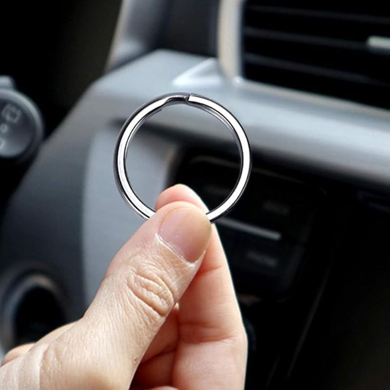 [GUANGUAN] Key Ring Key Holder Set of 10 Carabiner Outer Circumference 25mm*5 Pieces +30mm*5 Pieces Lightweight Key Ring Easy To Install Bag Ring