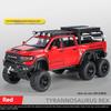 Boxed 1/32 Dodge Tyrannosaurus Rex 6X6 Pickup Truck Model, Alloy Die Cast Children's Off-Road Vehicle Toy Boy Gift