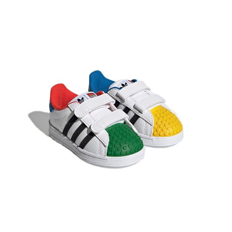 LEGO x Adidas Superstar CF I White Yellow Green Baby Sneakers Cloud-White Core-Black Equipment-Yellow H03970