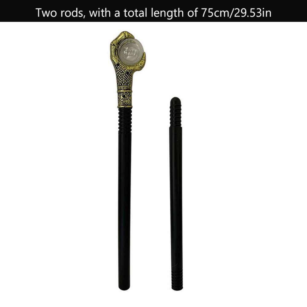 Exquisite Plastic King Queen Scepter Cosplay Props Halloween Dress Up Halloween Wand Performance Eagle Claws Cane Boy
