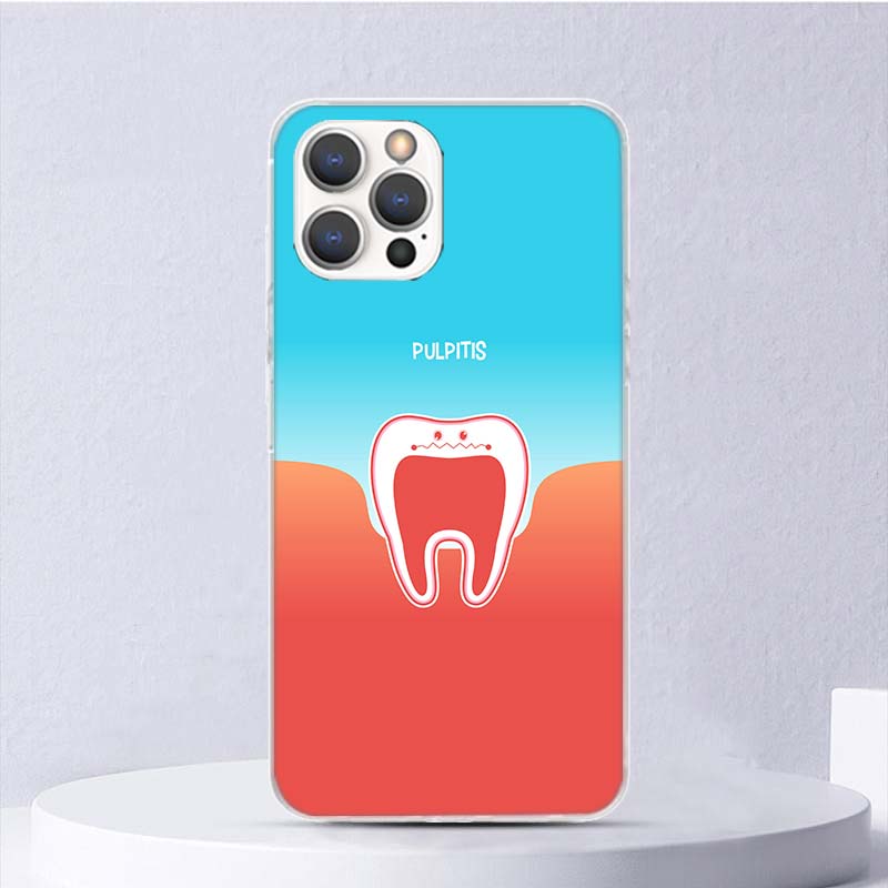 Wisdom Teeth Dentist Tooth Soft Case For iPhone 16 17 Air 16E 15 Plus 11 12 13 Mini 14 Pro Max Phone Cover Apple 7 8 SE Coque Fu
