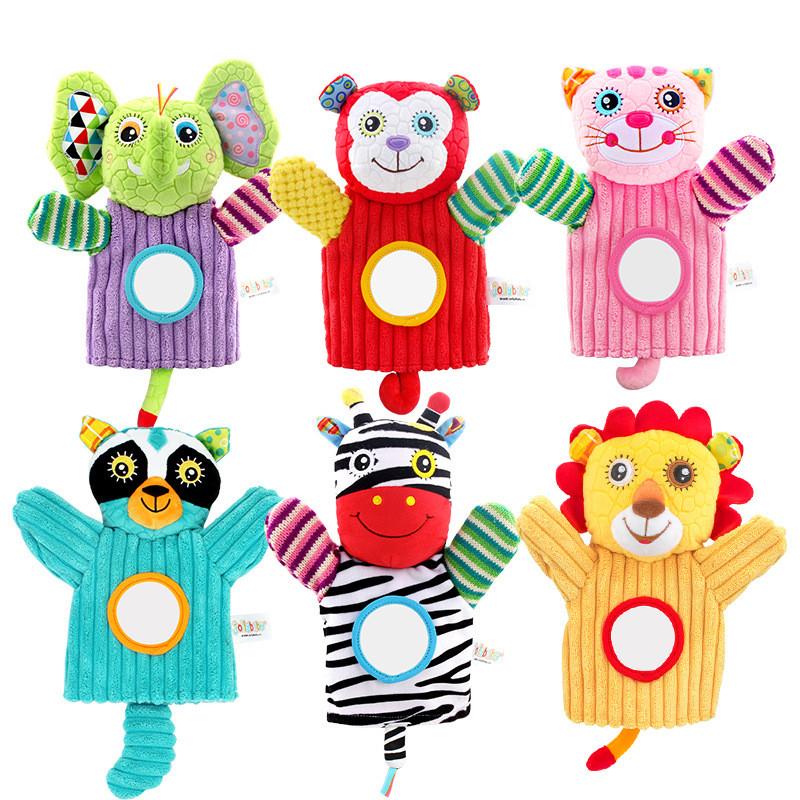 Baby Hand Puppet Plush Toy With Elephant Cat Design For Sensory And Parentchild Interaction