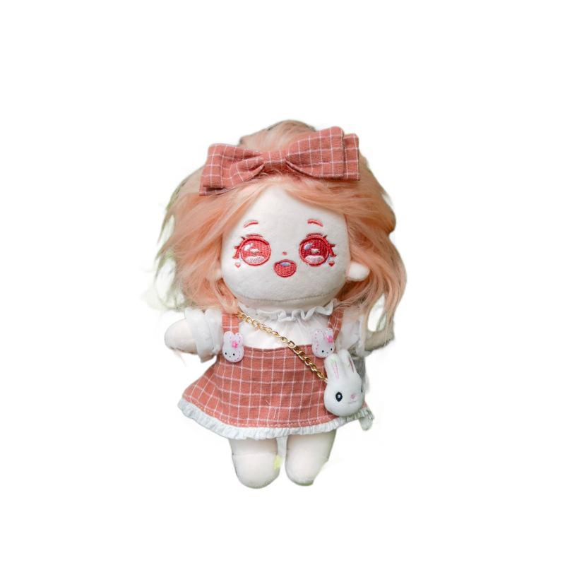 20CM Plush Doll Outfit: Panda Suit & Mary Knot Set