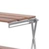 3 Tier Wood Shelving Strong Load Bearing Fine Polishing Metal Beech Wood Folding 3 Tier Shelves for Camping Chrome