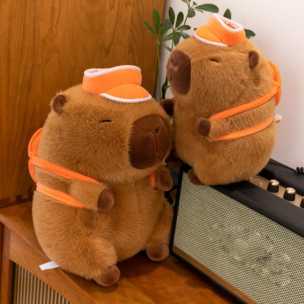 Fluffy Basketball Backpack Capybara Doll Stuffed Capybara Fluffty Doll  Kids Birthday Gifts