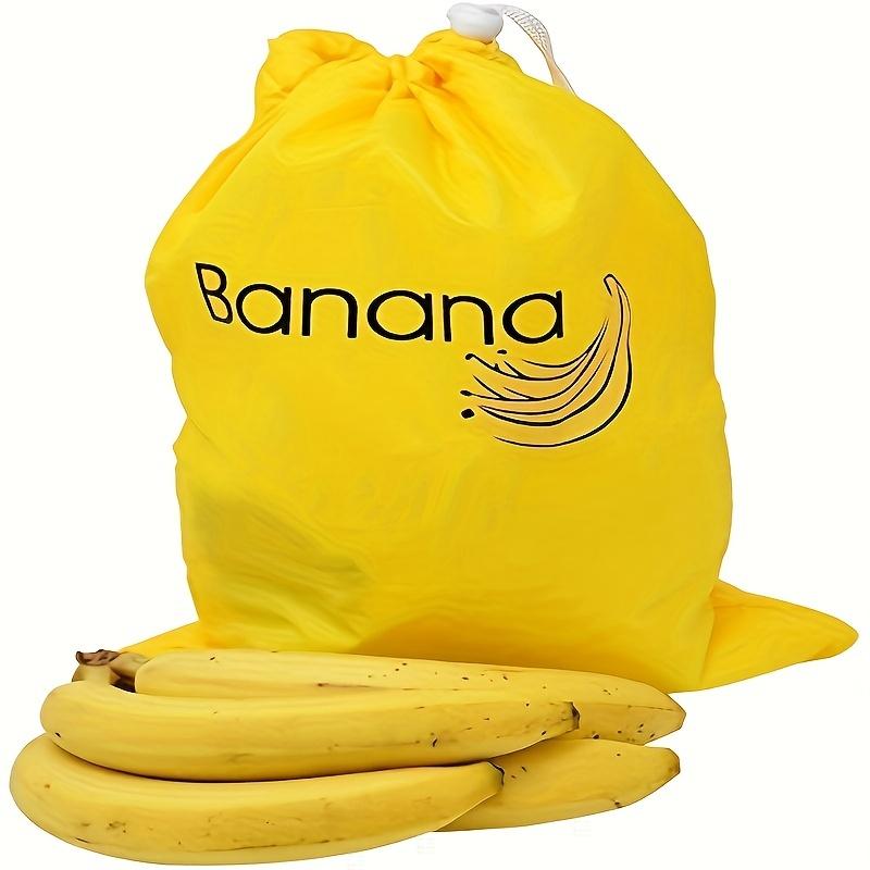 Banana-Themed Reusable Vegetable And Fruit Storage Bag - Lightweight, Washable Polyester Produce Pouch with Drawstring Closure