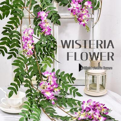 Künstlicher Glyzinien-Blumenranken-Hängeschmuck für Decke, Wand oder Klimaanlagenrohrabdeckung